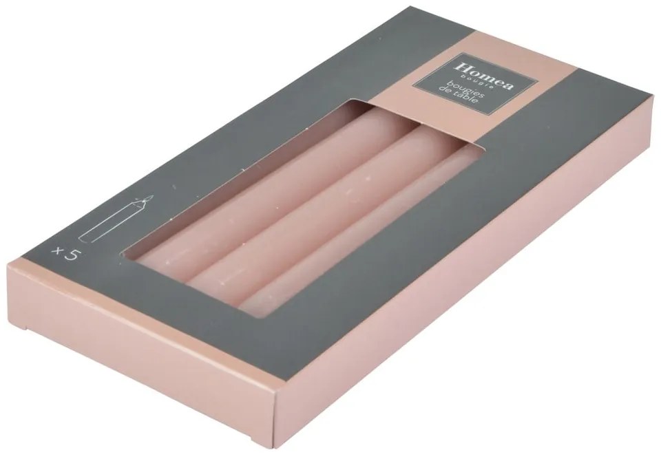 Candele in set da 5 pezzi tempo di combustione 7 h Essential - Homéa