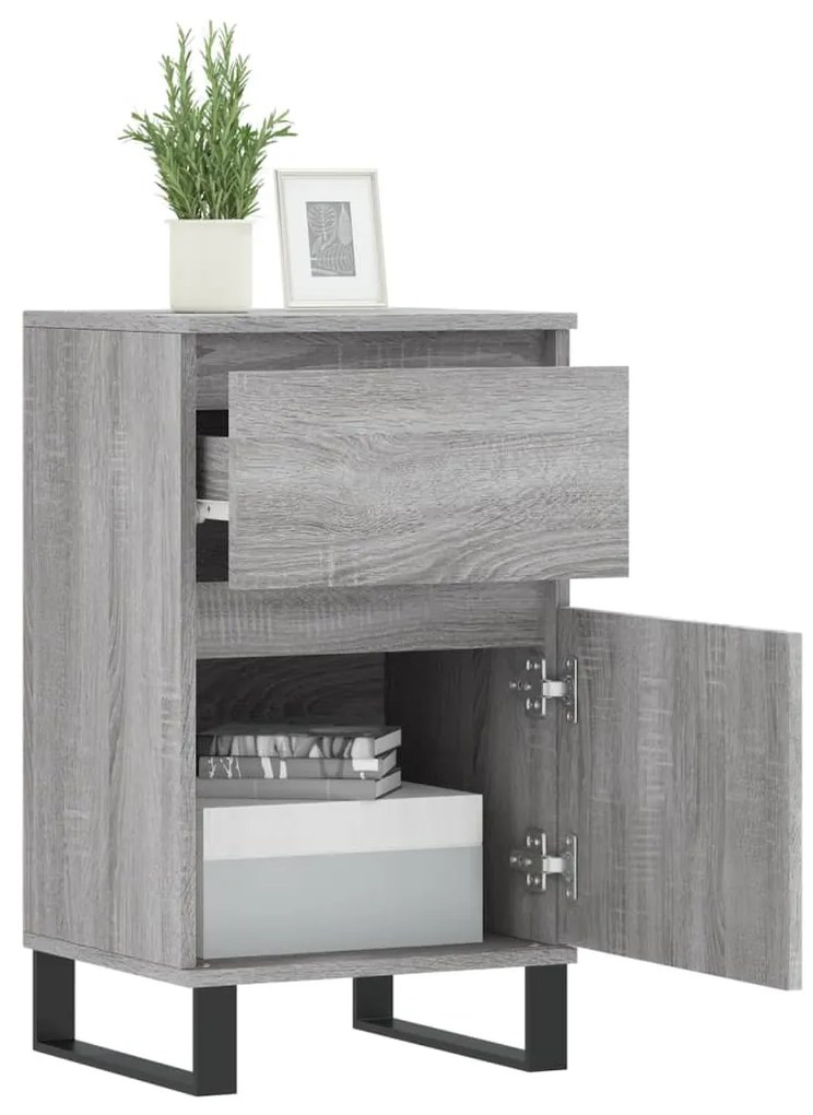 Credenza Grigio Sonoma 40x35x70 cm in Legno Multistrato