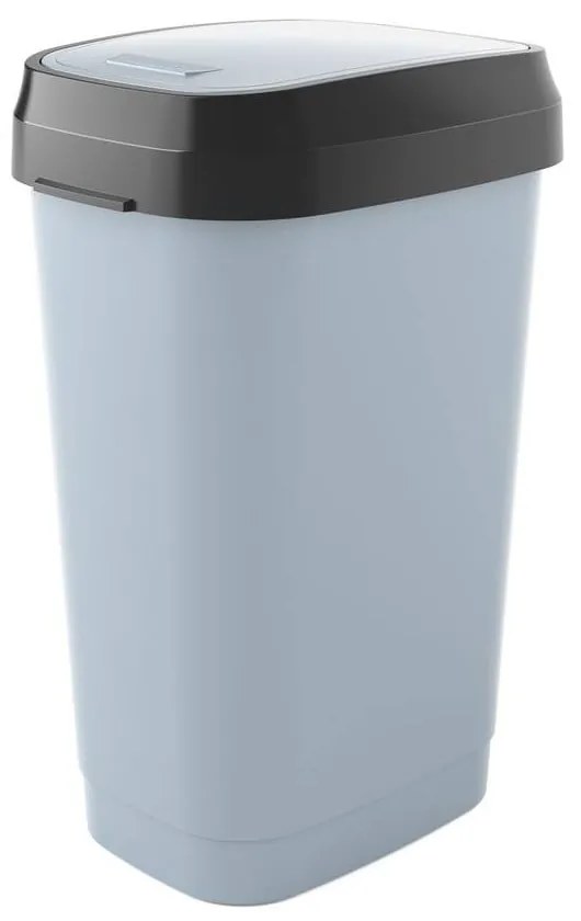 Cestino per la spazzatura in plastica grigio 50 l Dual Swing – KIS