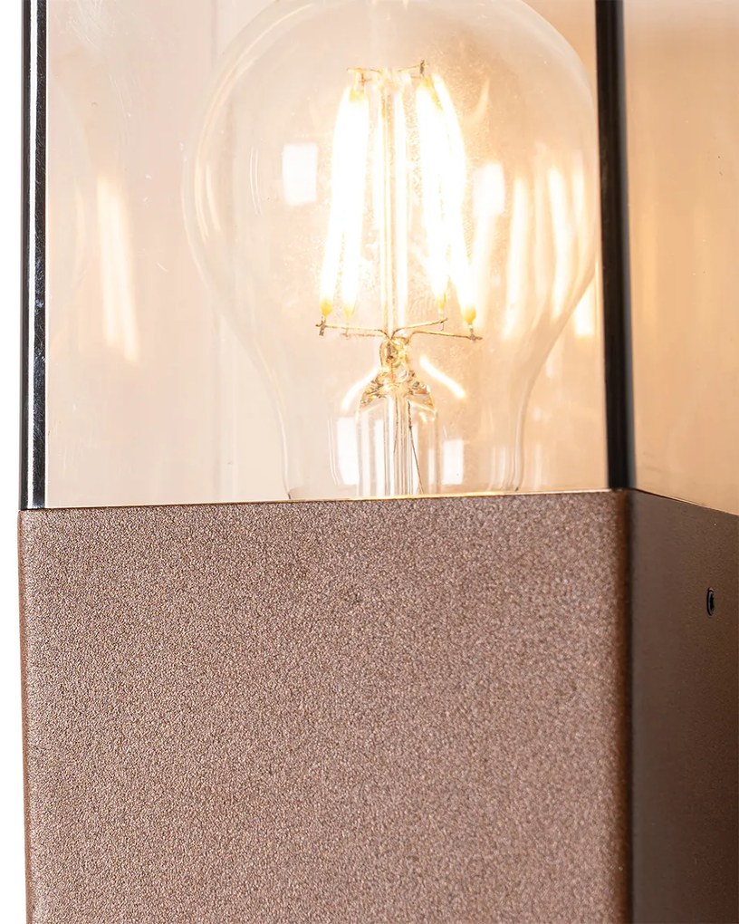 Lampada da parete per esterni industriale marrone ruggine IP44 - Denmark