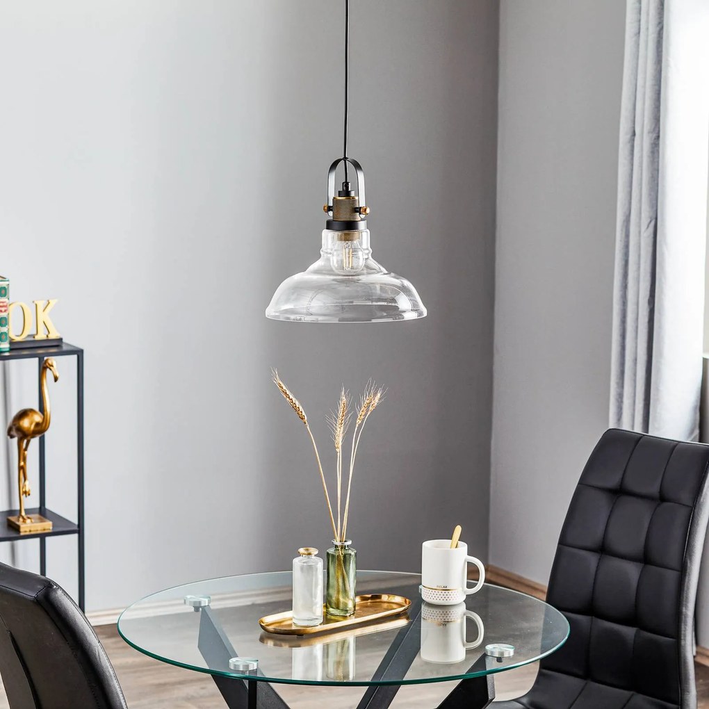 Lampada a sospensione in vetro Teo Lamkur, dimmerabile, Marrone / Ruggine, Soggiorno / Sala da pranzo, Vetro, Lampada a sospensione