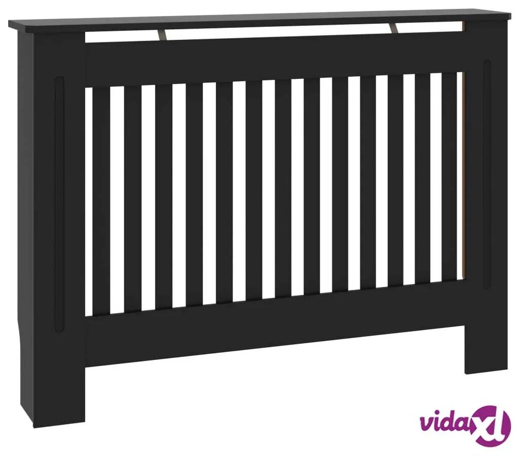 vidaXL Copertura per Radiatore Nera 112x19x81,5 cm in MDF