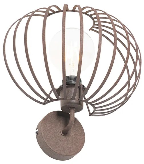 Applique da parete di design marrone ruggine 30 cm - Johanna