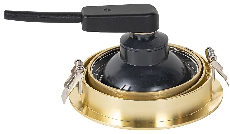 Faretto da incasso moderno regolabile oro - Coop 111 Honey