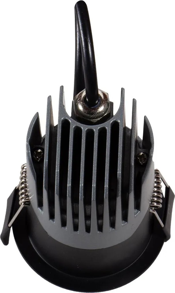 Faro LED da Incasso 6W Nero Ø45mm IP65 CCT UGR19 con driver Philips Colore Bianco Variabile CCT