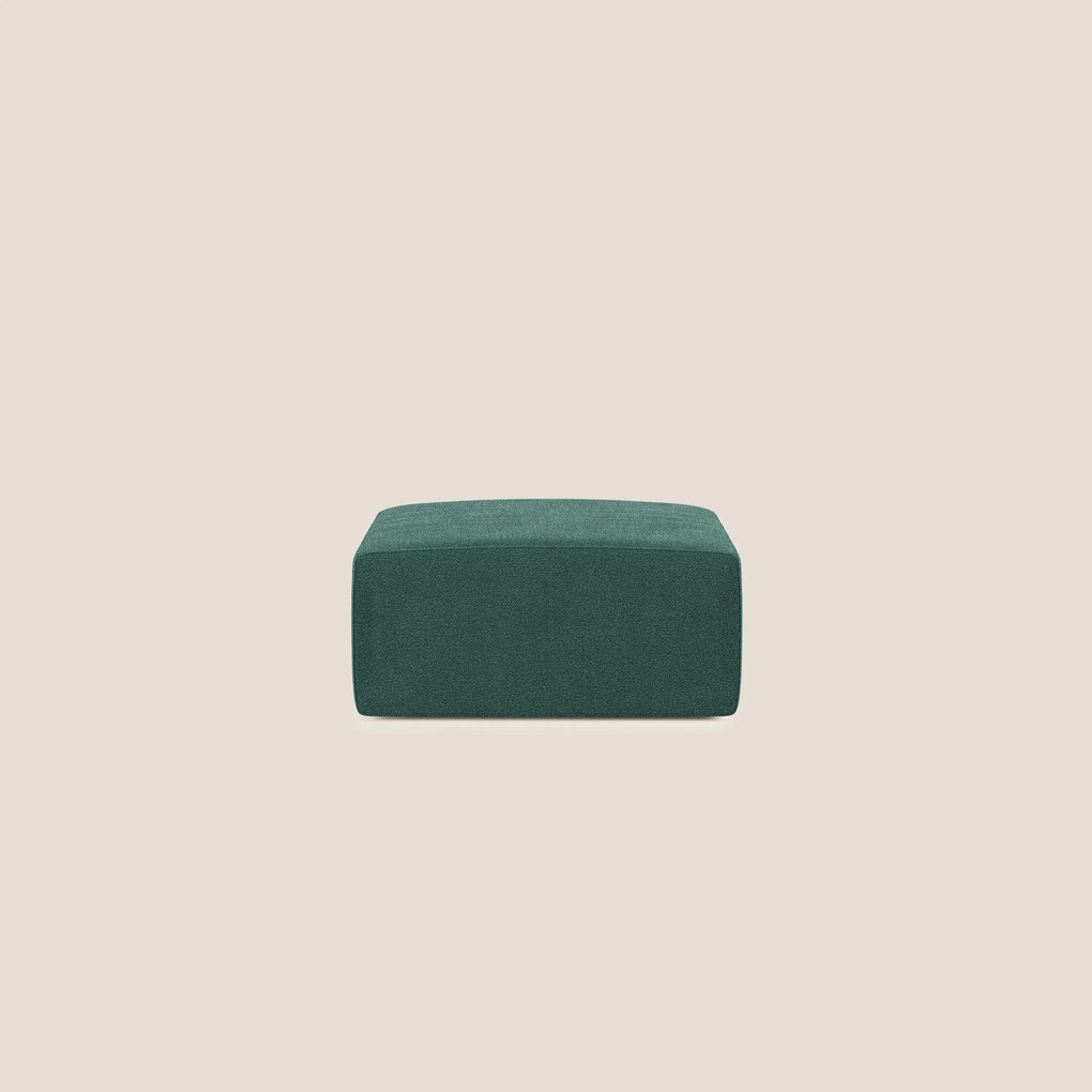 Nettuno modulo pouf in morbido tessuto bouclè T07 verde