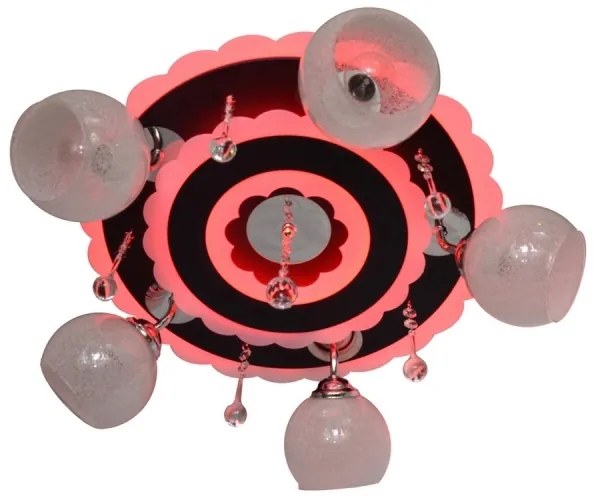 Faretto ARONA 5xE27/15W/230V+LED nero