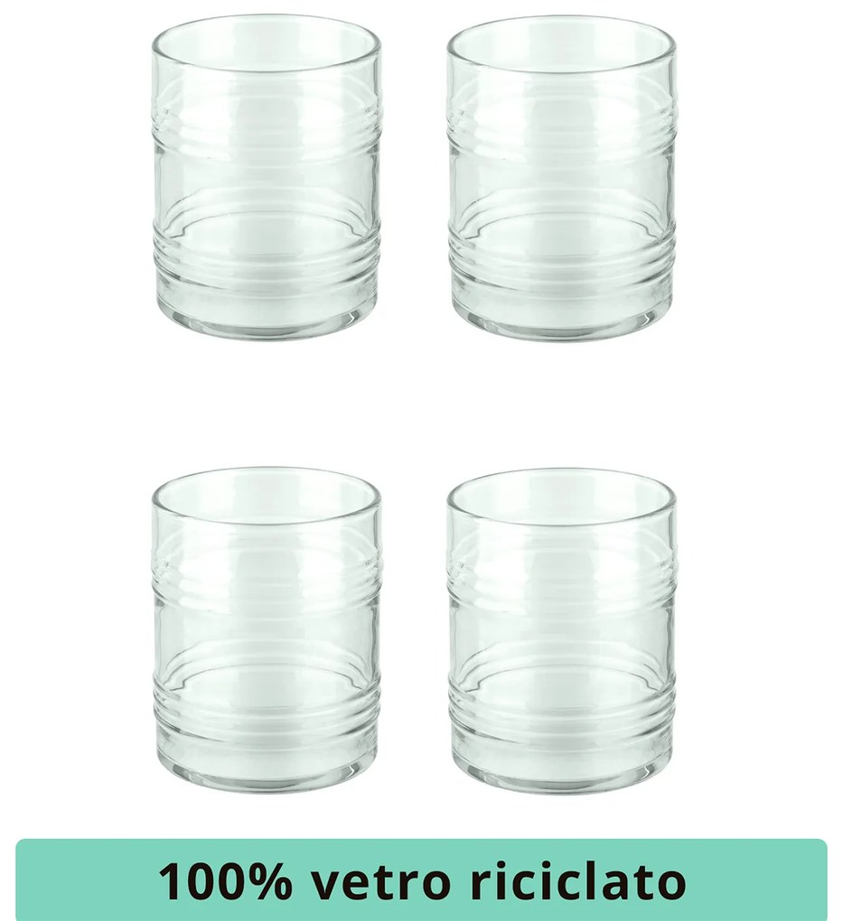 Set 4 bicchieri acqua Aware Tin Can Pasabahce