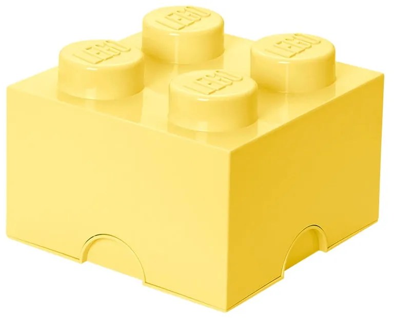 Scatola portaoggetti quadrata giallo chiaro - LEGO®