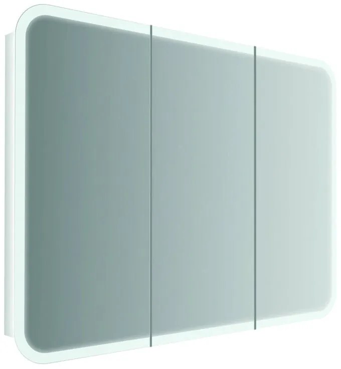 Pensile con luce Liverpool bianco L 95 x H 70 x P 15 cm