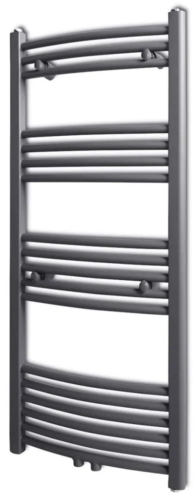 Radiatore Centrale Portasciugamano Curvo Grigio 500 X 1160 Mm /