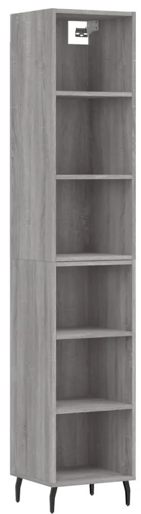 Credenza grigio sonoma 34,5x32,5x180 cm in legno multistrato