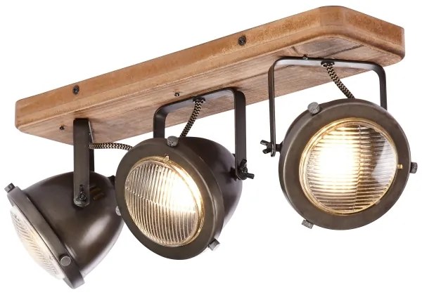 Brilliant - Faretto CARMEN WOOD 3xGU10/5W/230V marrone