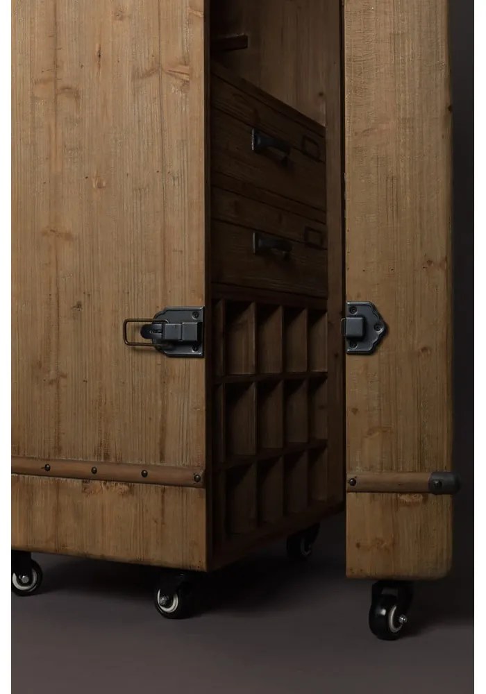 Portabottiglie in legno di abete per 30 bottiglie, 50x109 cm Lico - Dutchbone