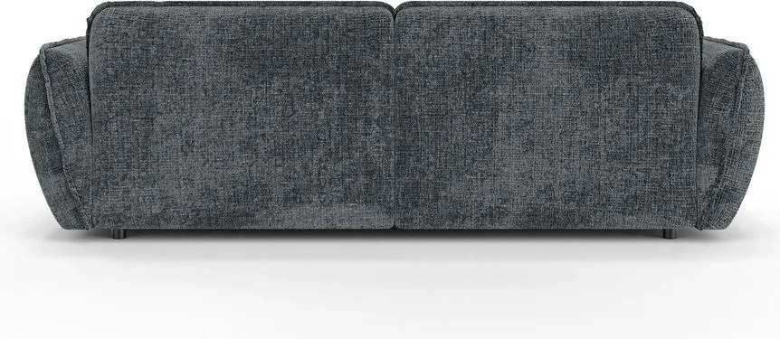 Divano angolare grigio scuro (con penisola a destra/con chaise lounge) con rivestimento in ciniglia Nelia – Ropez