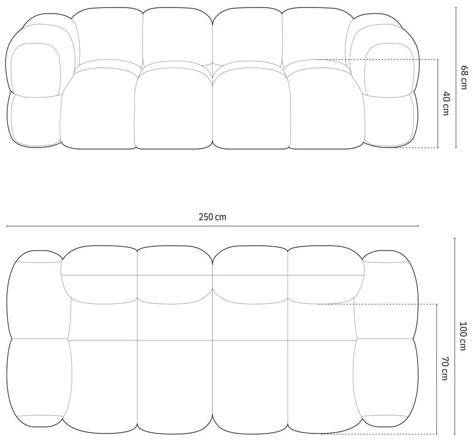 Divano beige 250 cm Loretto – Cosmopolitan Design