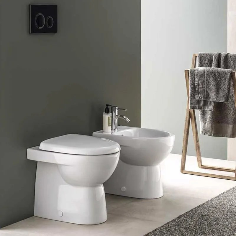 Coppia sanitari scarico a parete Selnova WC: P 48 x L 35.5 x H 40 cm, bidet: P 48 x L 35.5 x H 40 cm