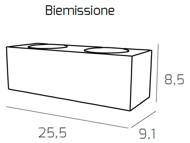 Applique Moderna Eccentric Metallo Sabbia 4 Luci Gx53 Biemissione