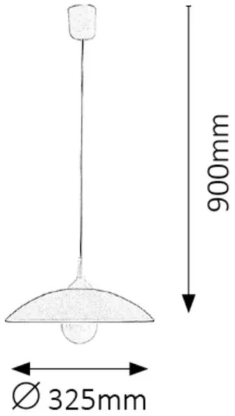 Rabalux 1408 - Lampadario CUPOLA RANGE 1xE27/60W/230V grigio