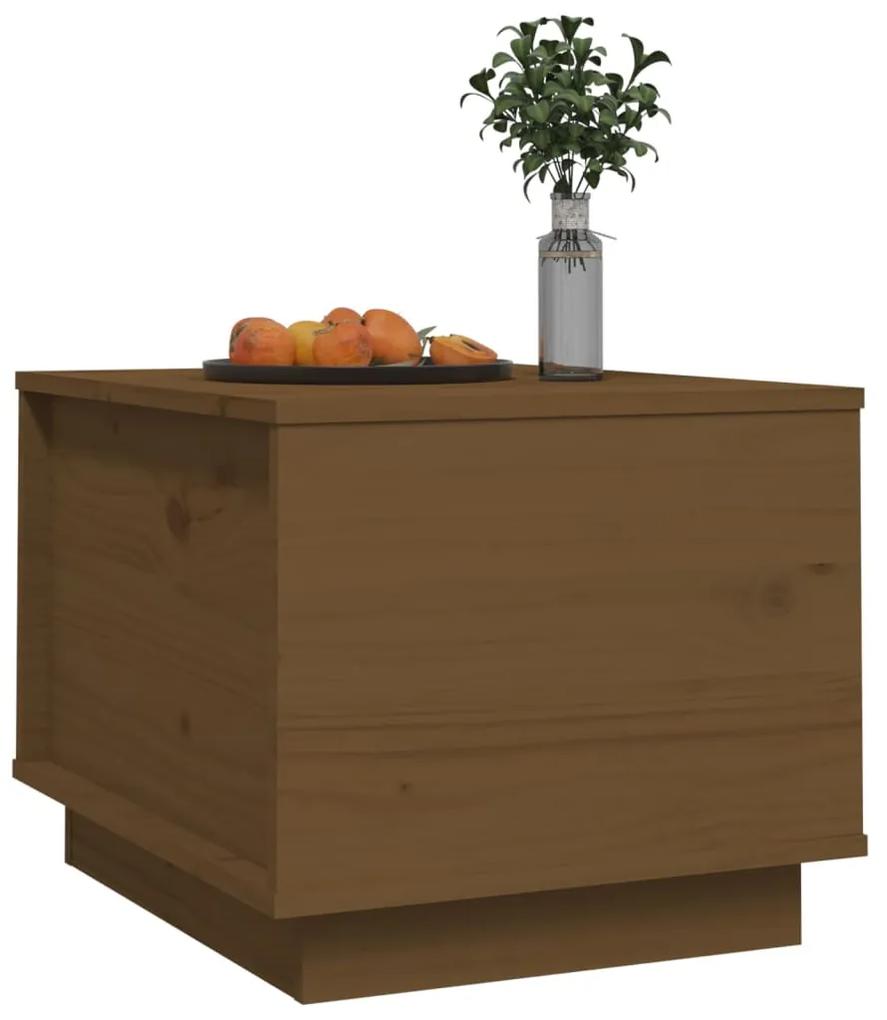 Tavolino da salotto miele 40x50x35 cm legno massello di pino