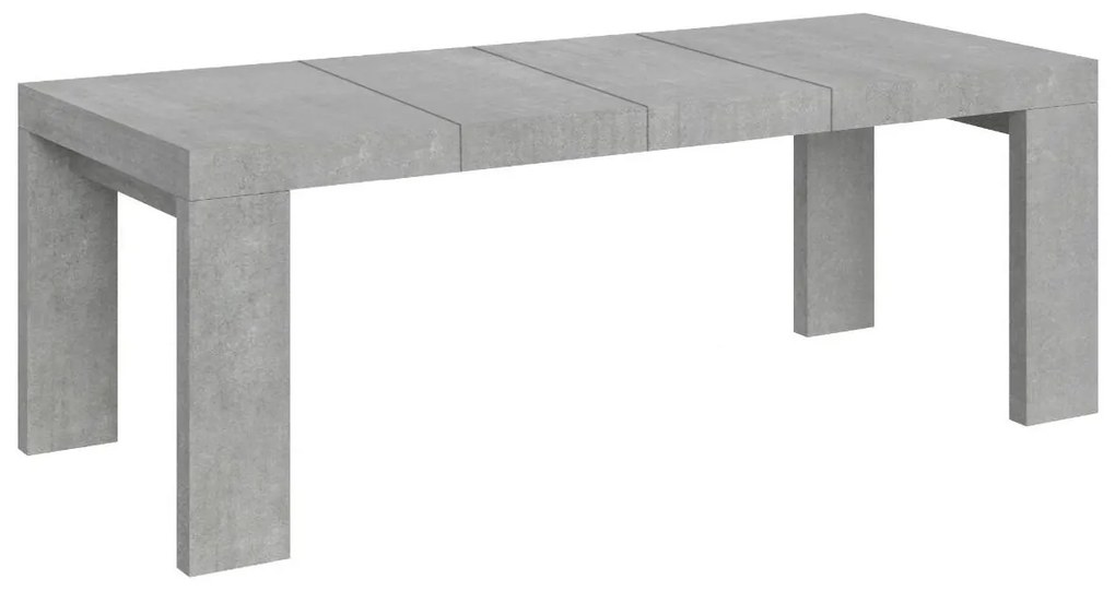 Tavolo allungabile Roxell Premium in diverse dimensioni e finiture, Cemento / 90x160/420 cm