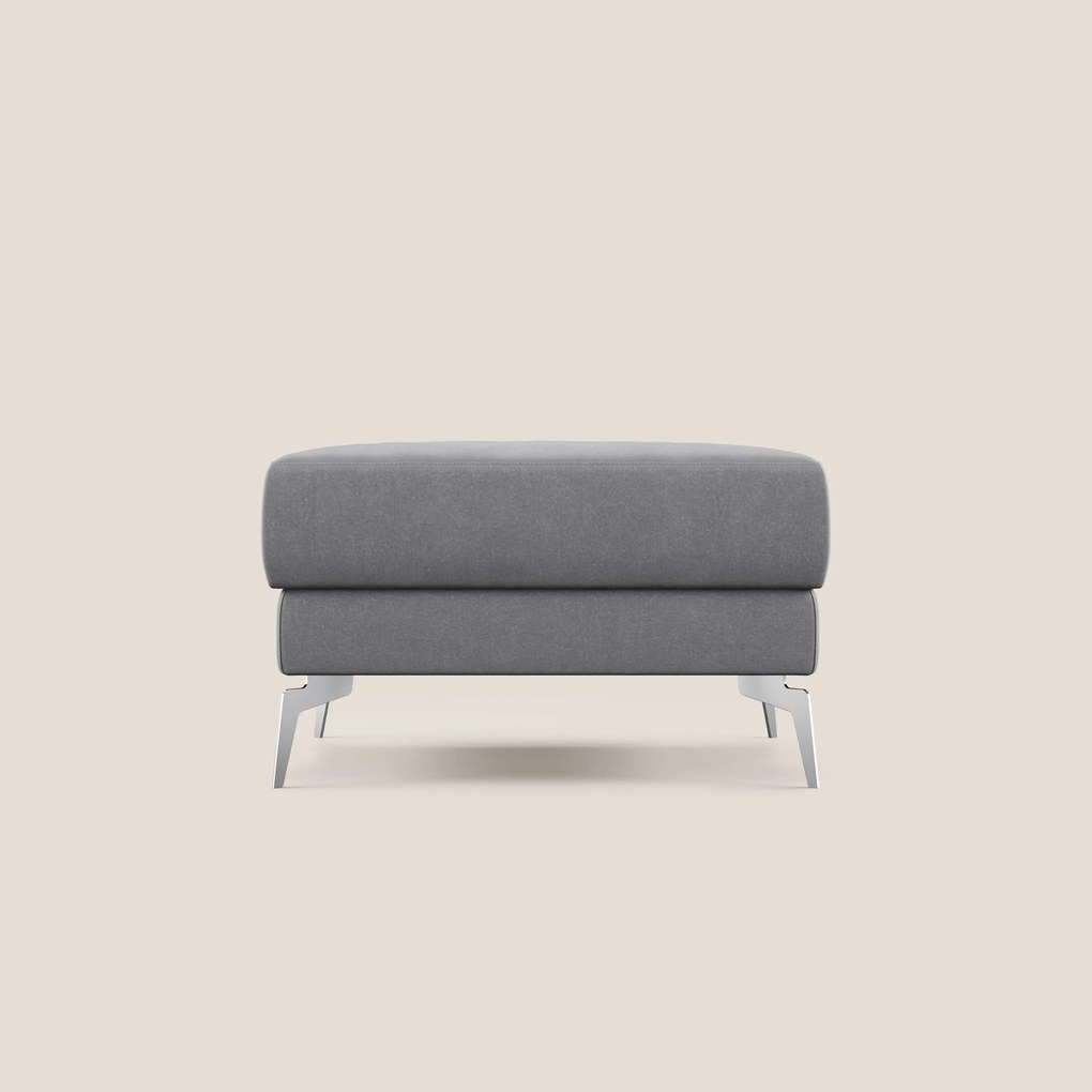 Star Pouf con piedini alti in microfibra impermeabile T11 grigio