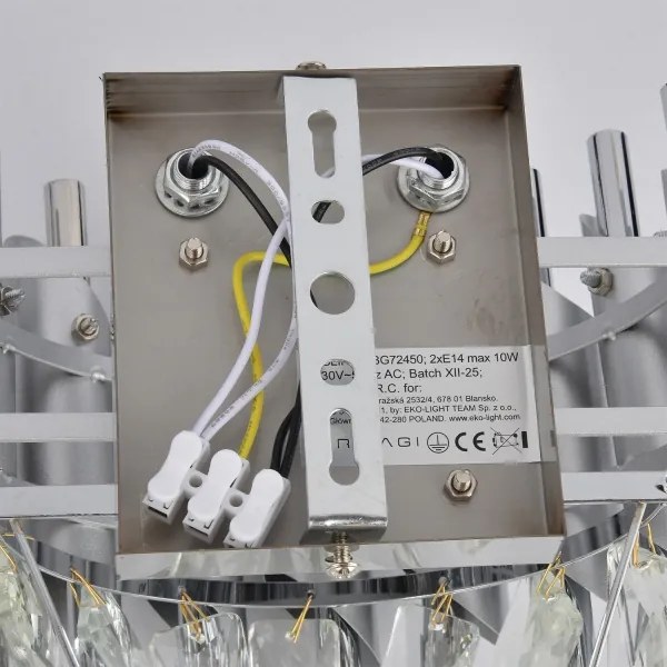 Brilagi - Lampada da parete ECLIPSE 2xE14/10W/230V argento