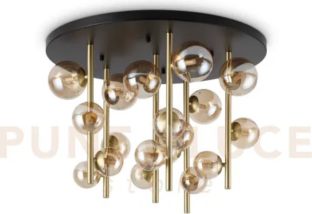 Perlage lampadario da soffitto 18 luci attacco g9 ambra lampadine i...