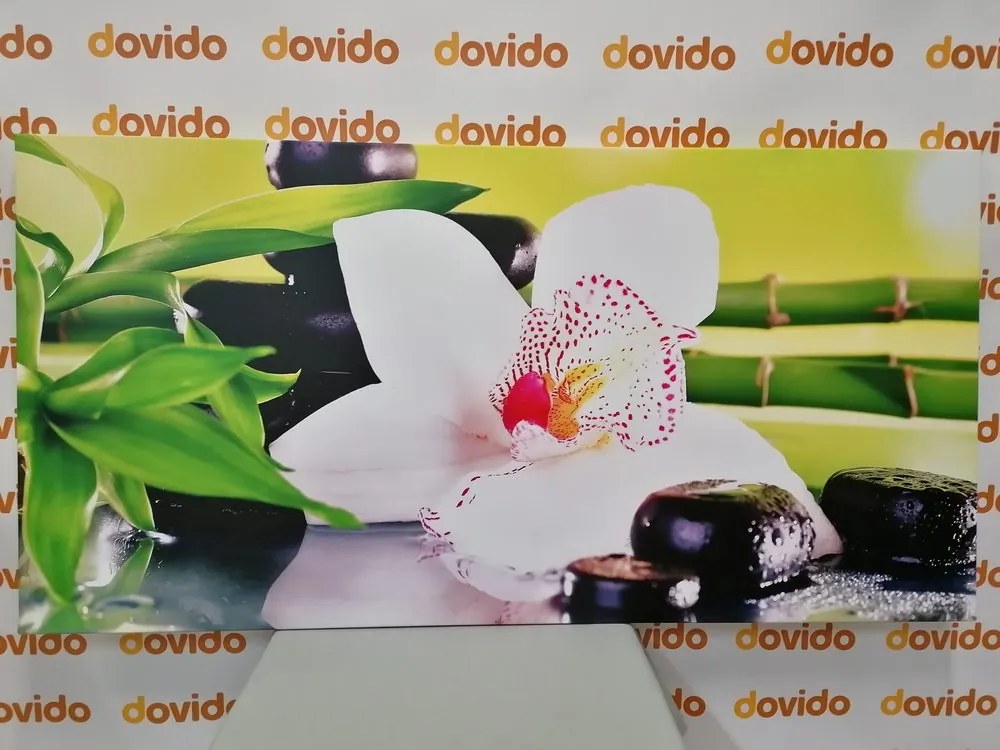 Stampa su tela – Orchidea con tema giapponese