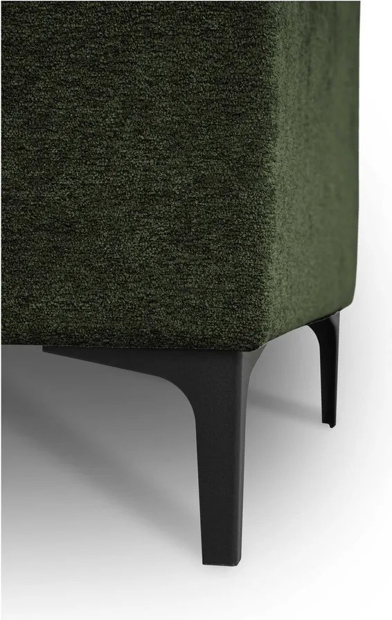 Divano angolare verde (con penisola a sinistra/a L) con rivestimento in ciniglia Copenhagen – Scandic