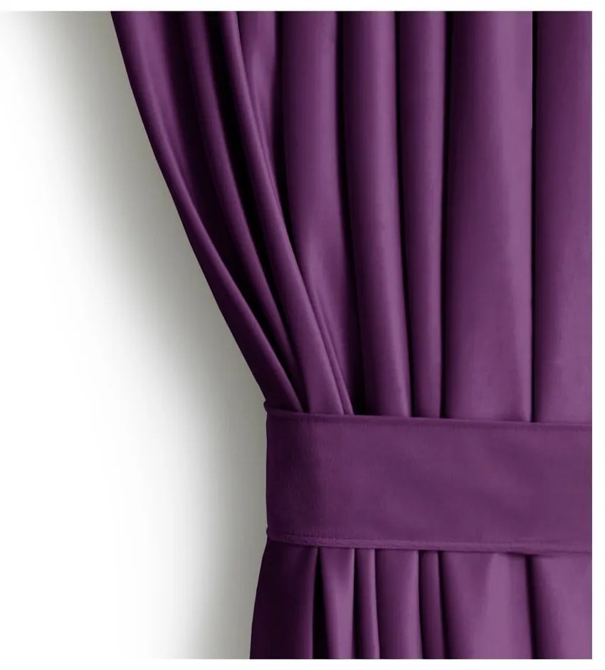 Tenda parzialmente oscurante viola in velluto 140x270 cm Eyelets – Restilo