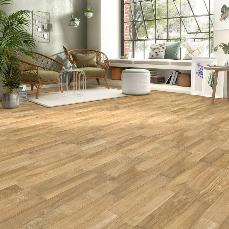 Parquet massello S WOODFLOORING in teak naturale grezzo natura sp. 12/4 mm 1.296 m²