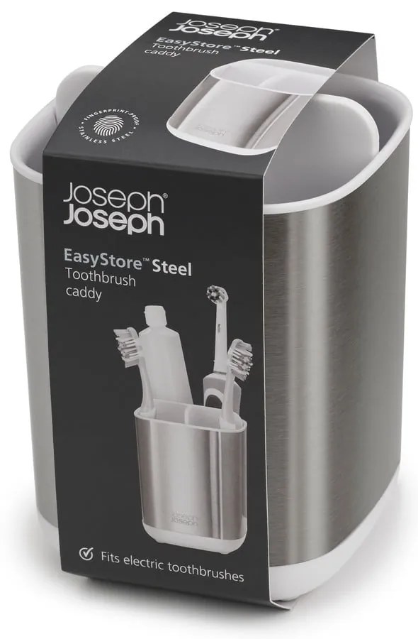 Porta spazzolino in acciaio inox EasyStore - Joseph Joseph