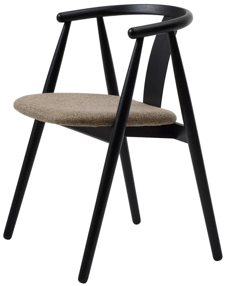 Sedia da pranzo nera e beige Relate - Unique Furniture