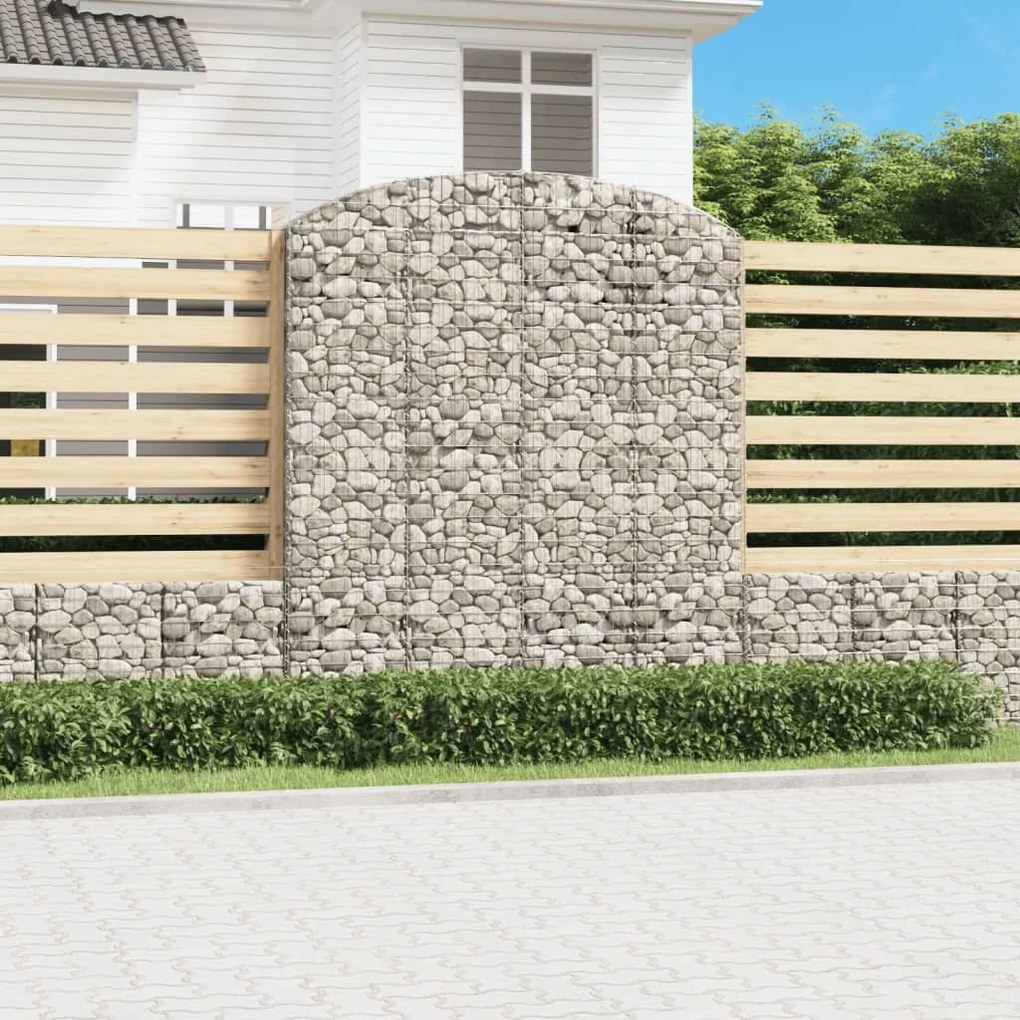 Cesto Gabbione Ad Arco 200x50x220/240 Cm Ferro Zincato /