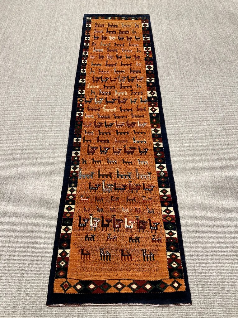 Gashguli Tappeto persiano 80x290 Giallo (Iran) Annodato A Mano