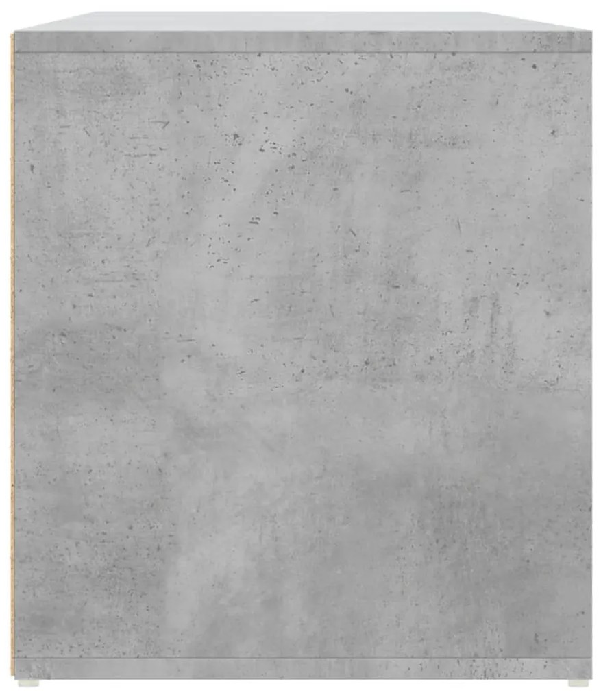 Mobile angolare grigio cemento 200x40x45 cm in truciolato