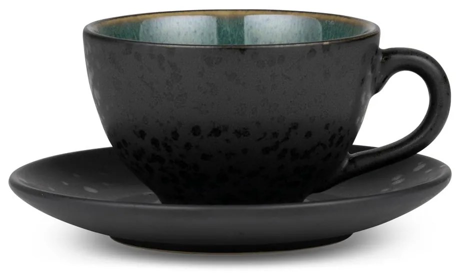 Tazzina per cappuccino verde/nera in ceramica 240 ml Gastro Green/Black – Bitz