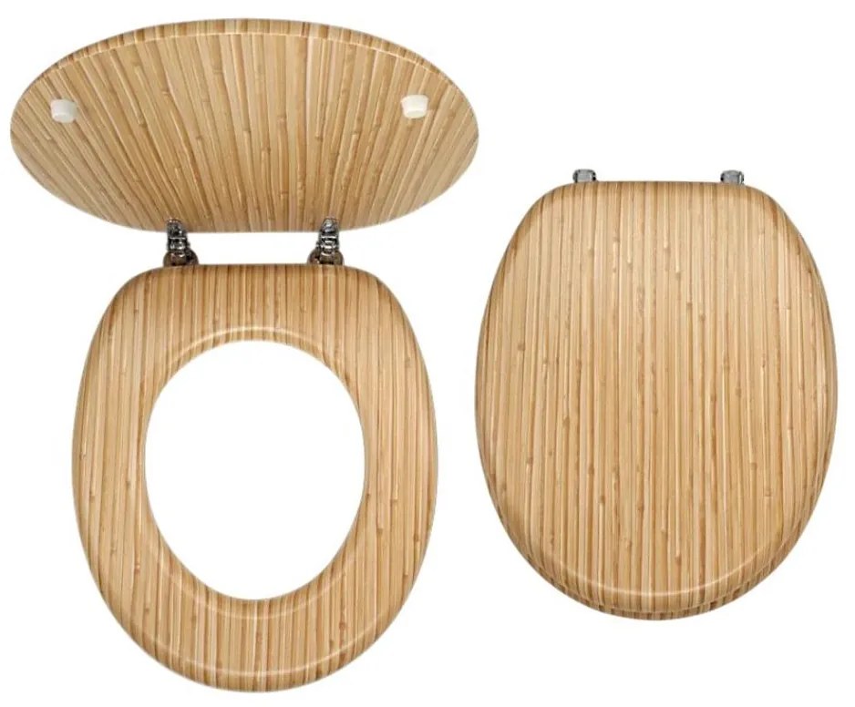 FERRO - Sedile WC in MDF con finitura bambù