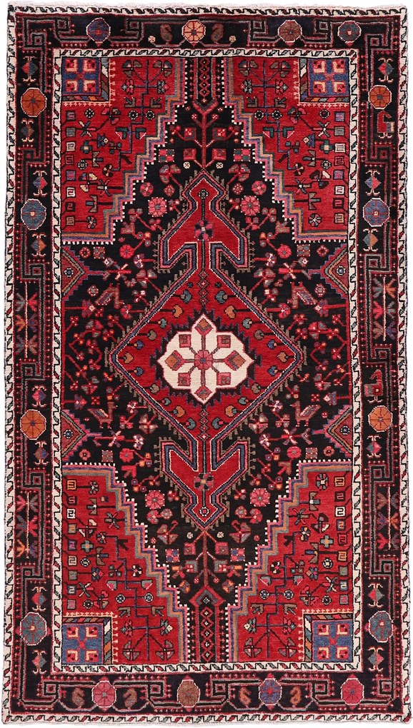 Hamedan Tappeto 130x240 (Iran) Annodato A Mano