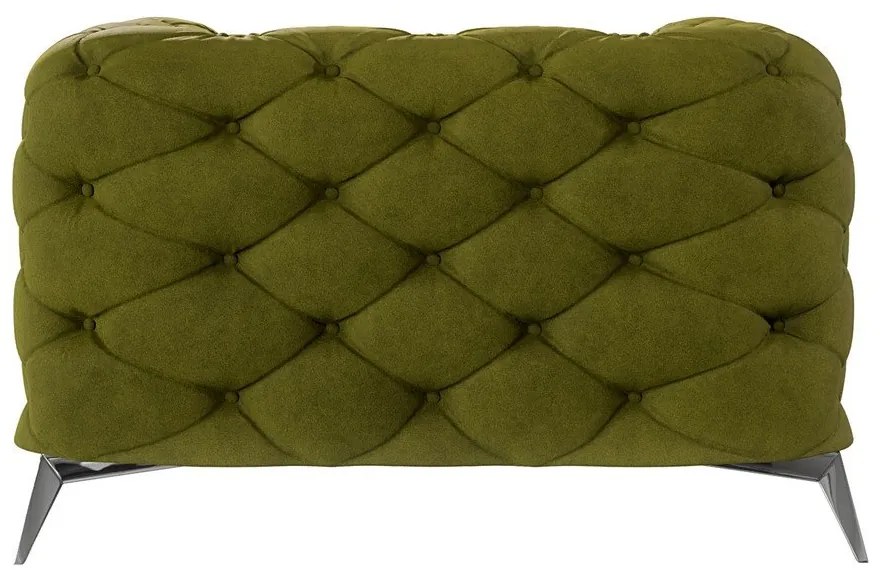 Poltrona verde con rivestimento in velluto Chelsea – Ropez