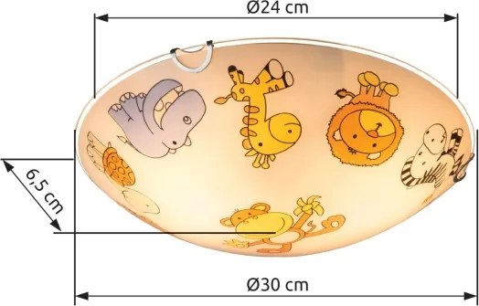 Globo 40607 - Plafoniera per bambini KIDDY 2xE27ILLU/60W/230V