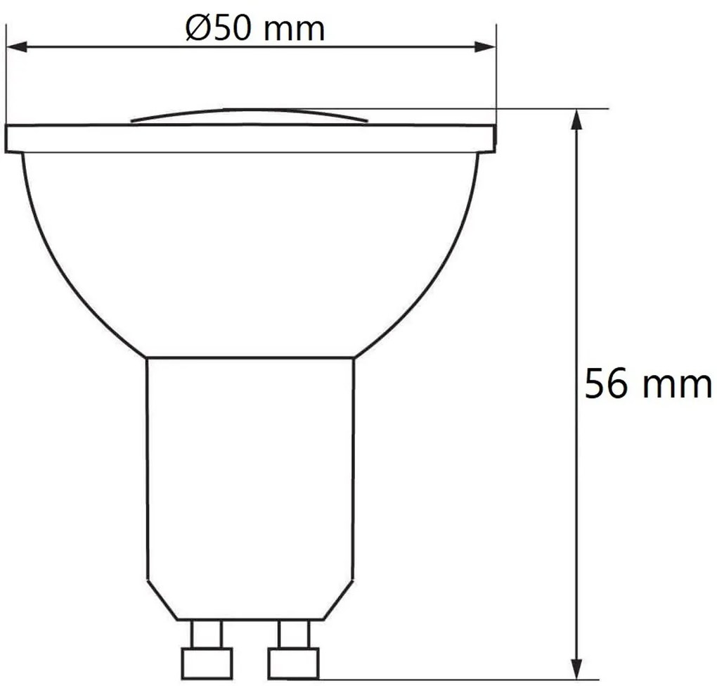 Lampada LED GU10 10W 100lm/W - Angolo 120° Colore Bianco Freddo 6.000K
