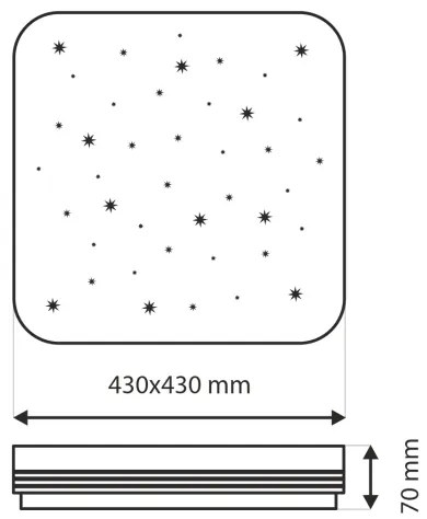Plafoniera LED dimmerabile MANA LED/36W/230V 2700-6500K + telecomando