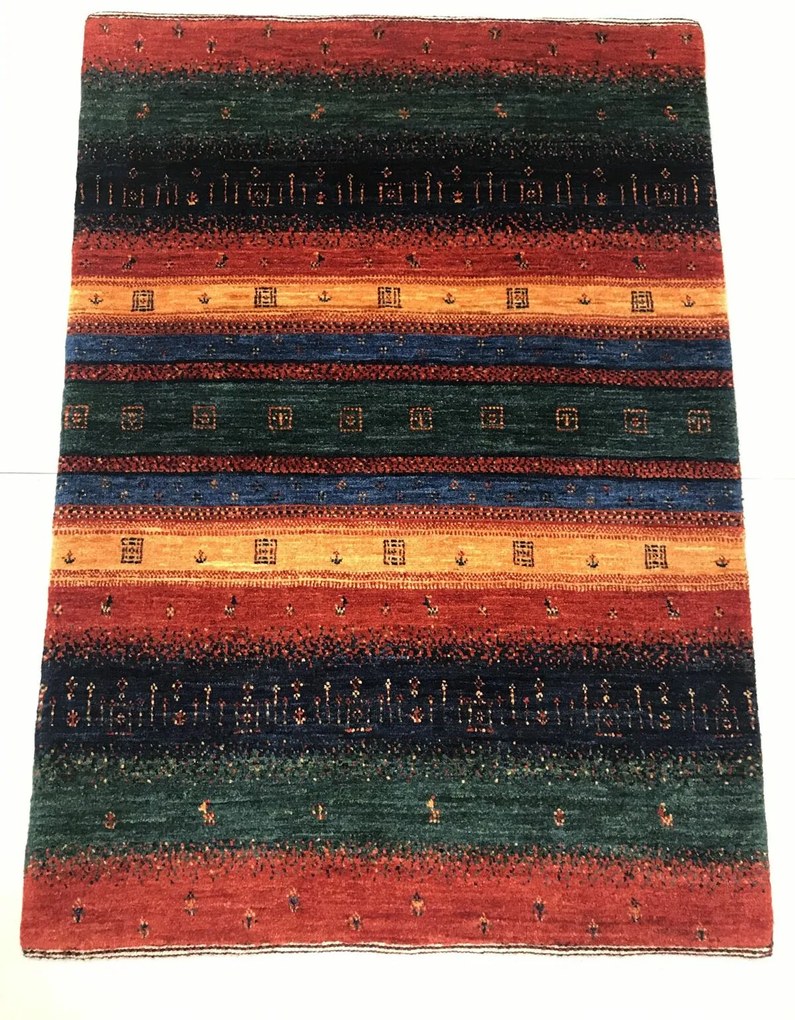 Loribaft Tappeto 80 x 120 Rosso (Iran) Annodato A Mano