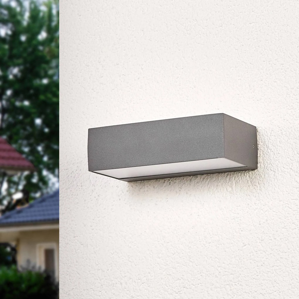 Applique da esterni a LED Lissi Lucande, Nero, Plastica, Moderno, Applique LED da esterni