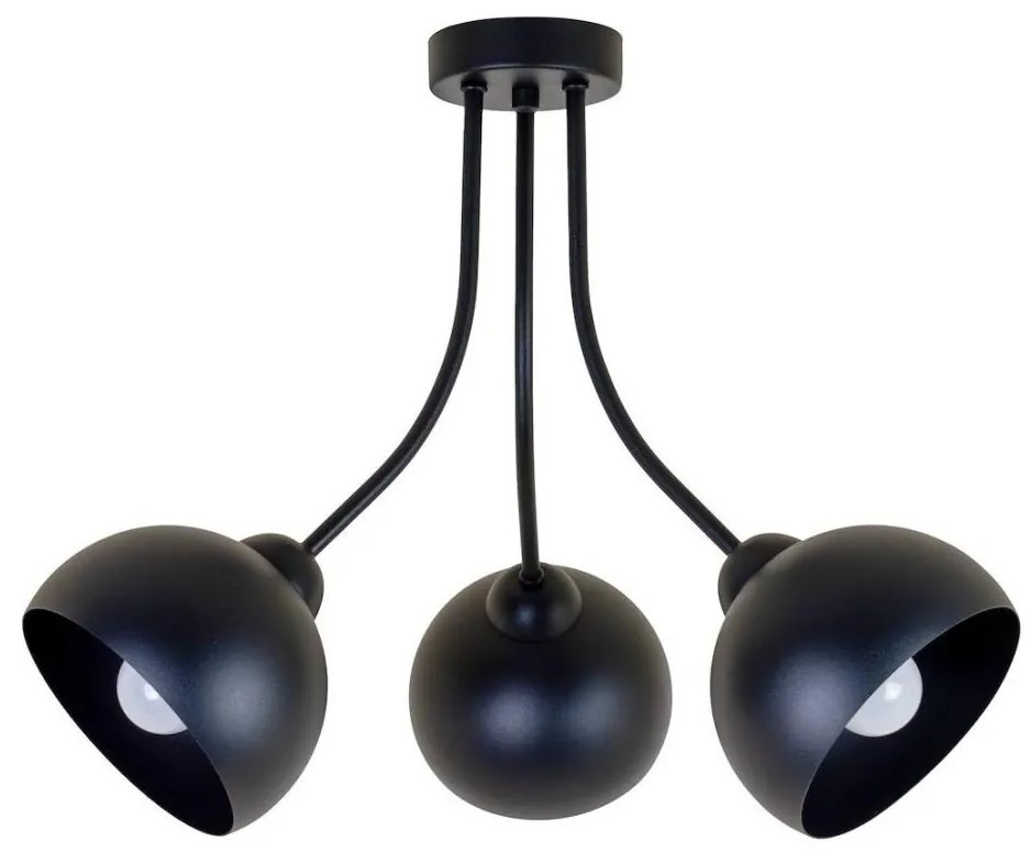 Plafoniera QUEEN 3xE27/15W/230V nero