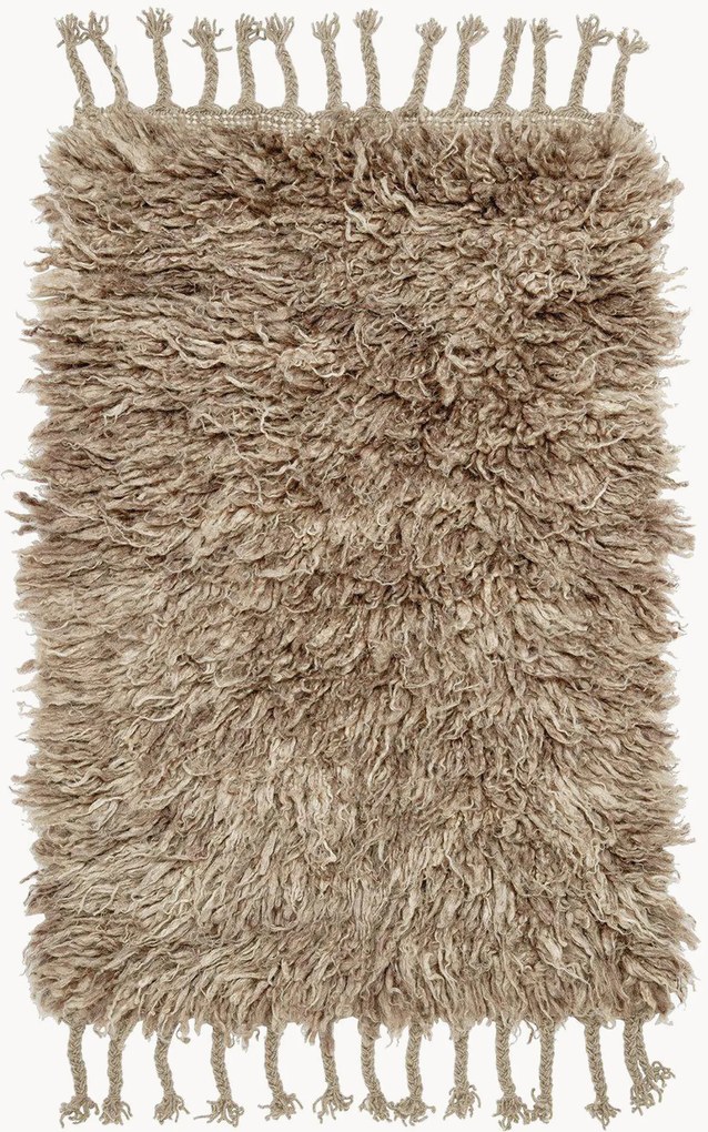 Tappeto in lana con frange Dylan