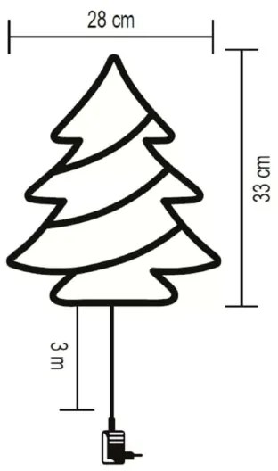 LED Decorazione per finestre natalizie all'aperto 35xLED/230V IP44 bianco caldo/albero