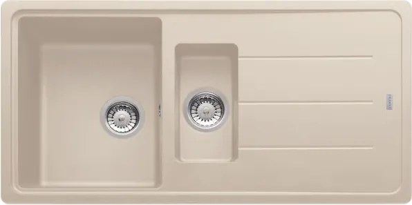 Lavello integrato 1.5 vasche in fragranite sabbia FRANKE Boston Sahara L 50 x L 97 cm, reversibile